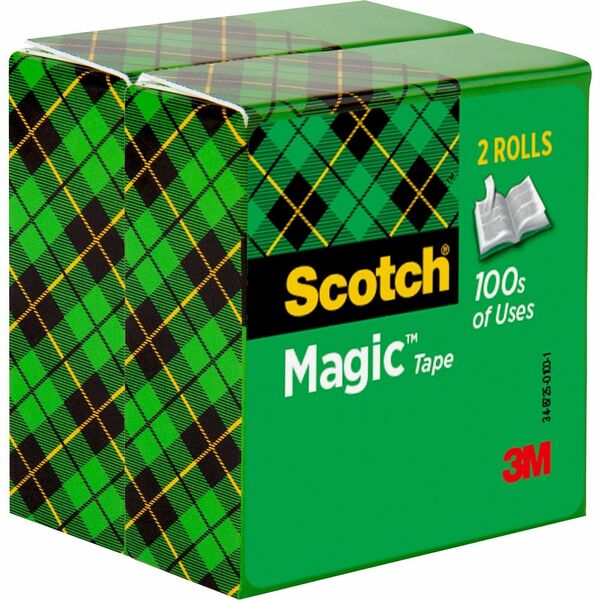 Scotch Magic Tape - 72 yd Length x 0.75" Width - 3" Core - 12 / Bundle - Clear