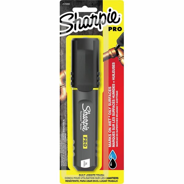 Sharpie PRO Permanent Markers - Broad, Medium, Fine Marker Point - Chisel Marker Point Style - Black - 1 Each