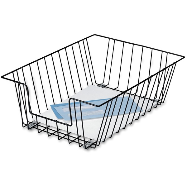 Fellowes Wire 5" Legal Tray - Compartment Size 8.50" x 14" x 5" - 5" Height x 12" Width x 16.5" DepthDesktop - Stackable - Black - Steel - 1 Each