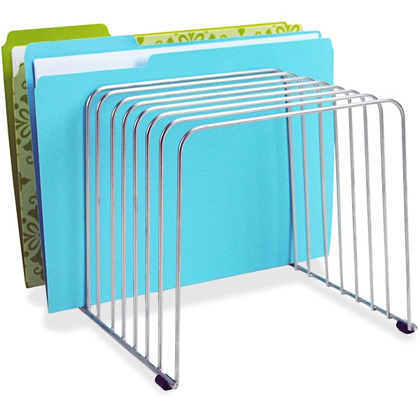 Fellowes Wire File Sorter - 11 Compartment(s) - 11 Divider(s) - 8" Height x 9" Width x 11.4" DepthDesktop - Silver - Steel - 1 Each