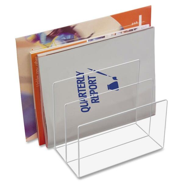 Kantek Nonskid Feet Acrylic Sorter - 3 Compartment(s) - 2" - 7.5" Height x 8" Width x 6.5" DepthDesktop - Non-skid Base - Clear - Acrylic - 1 Each