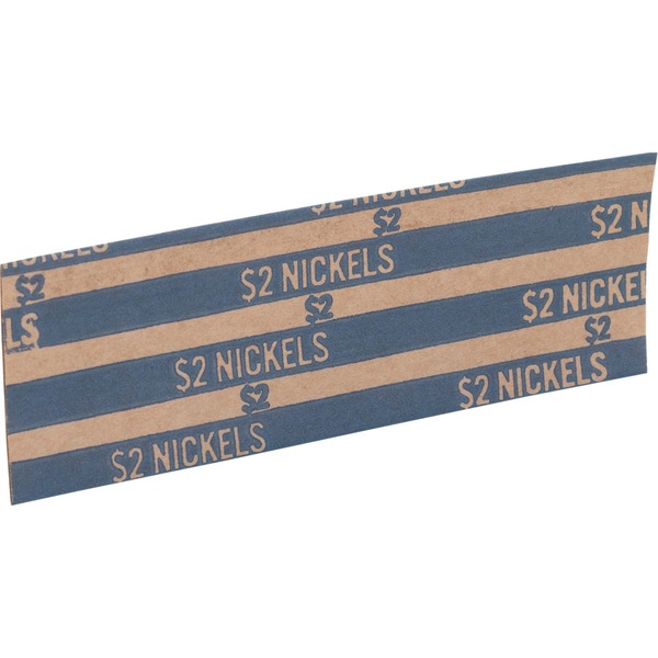 Sparco Flat Coin Wrappers - 1000 Wrap(s)Total $2.00 in 40 Coins of 5 Denomination - 60 lb Basis Weight - Kraft - Blue - 1000 / Box