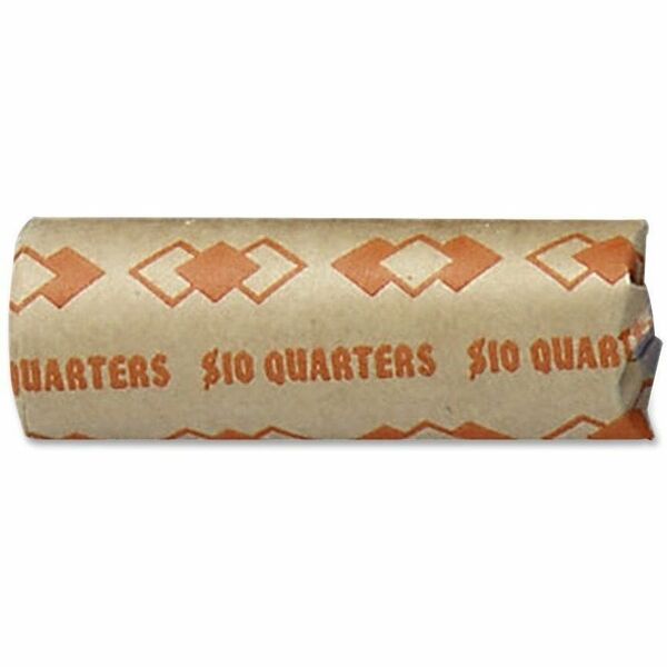 ICONEX Tubular Kraft Paper Coin Wrappers - Total $10 in 25 Denomination - Sturdy, Color Coded - Kraft Paper - Orange - 1000 / Carton