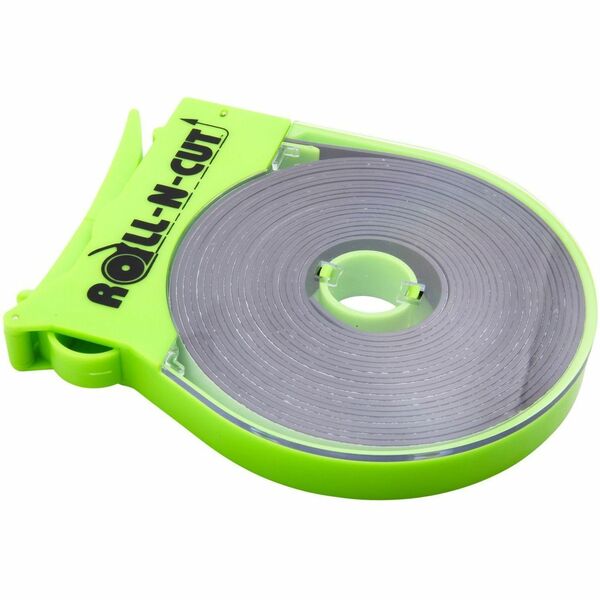 Zeus Magnetic Tape with Self-Cutting Dispenser - 15 ft Length x 0.50" Width - Dispenser Included - For Calendar, Mount Picture/Poster - 1 / Roll - Black