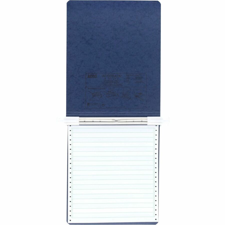 ACCO PRESSTEX Unburst Sheet Covers - 6" Binder Capacity - 9 1/2" x 11" Sheet Size - Dark Blue - Recycled - Retractable Filing Hooks, Hanging System, Moisture Resistant, Water Resistant - 1 Each