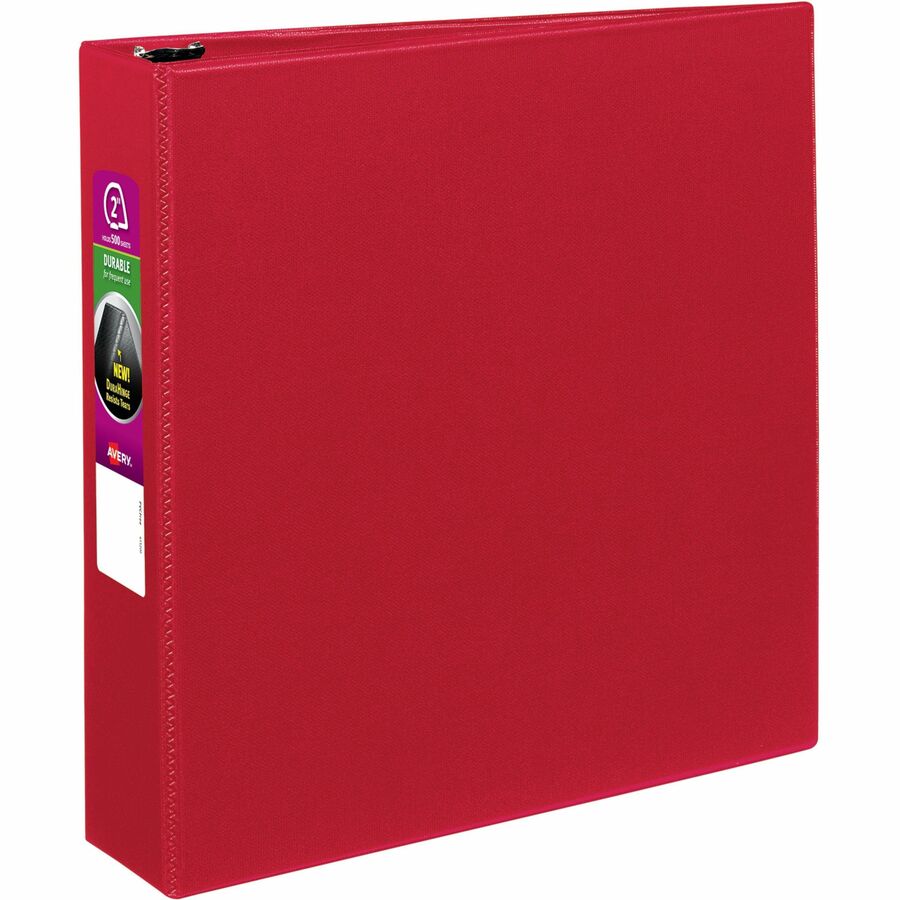 Avery® Durable View Binder - 2" Binder Capacity - Letter - 8 1/2" x 11" Sheet Size - 530 Sheet Capacity - 3 x Slant Ring Fastener(s) - 2 Pocket(s) - Polypropylene - Recycled - Pocket, Durable, Long Lasting, Tear Resistant, Split Resistant, Sturdy - 1 Each