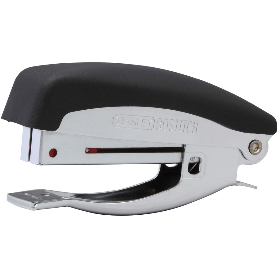 Bostitch Deluxe Hand-held Stapler - 20 of 20lb Paper Sheets Capacity - 105 Staple Capacity - Half Strip - 1/4" Staple Size - Chrome