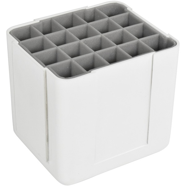 Deflecto Interlocking Marker Organizer - 4.3" Height x 4.4" Width x 3.4" DepthDesktop - Portable, Stackable - White - Acrylonitrile Butadiene Styrene (ABS) - 1 Each