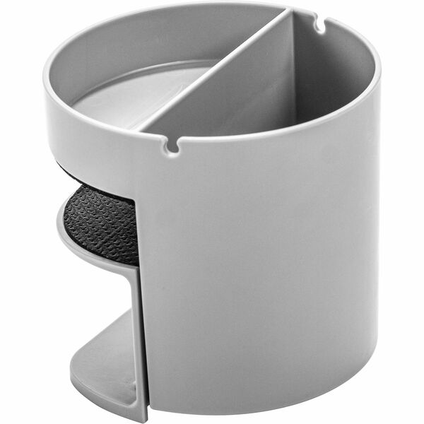 Deflecto Small Standing Desk Organizer - 3.5" Height x 3.9" Width x 3.9" Depth - Portable, Spring Loaded, Built-in Cord Catcher - Gray - Acrylonitrile Butadiene Styrene (ABS) - 1 Each