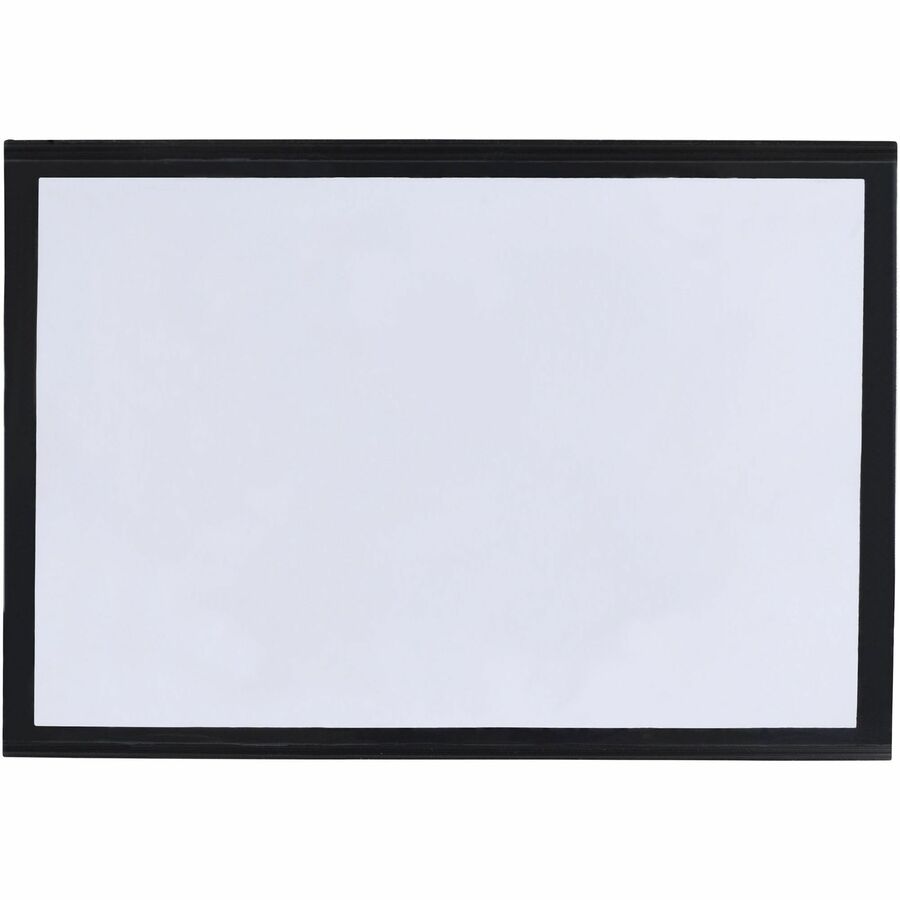 Tatco Label Inserts Magnetic Label Holders - Support 4" x 6" Media - 4.4" x 6.4" x - Vinyl - 10 / Pack - Black