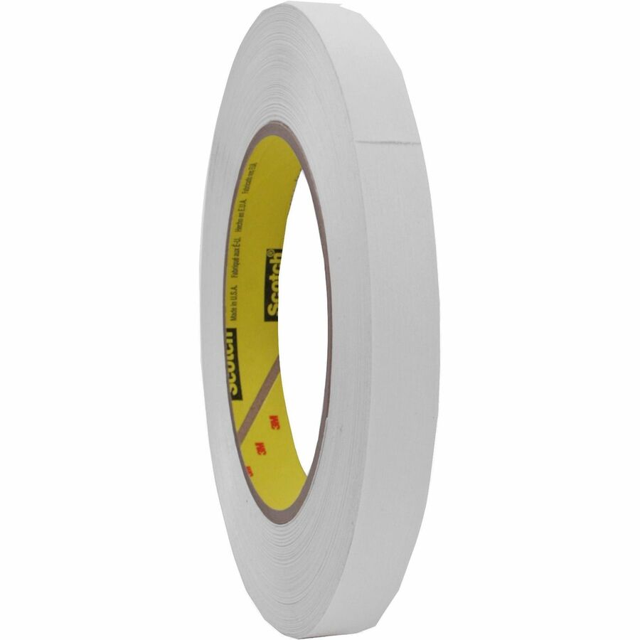 Scotch Flatback Write-On Paper Tape - 20 yd Length x 0.50" Width - 3" Core - 6.70 mil - Rubber Backing - 1 / Roll - White