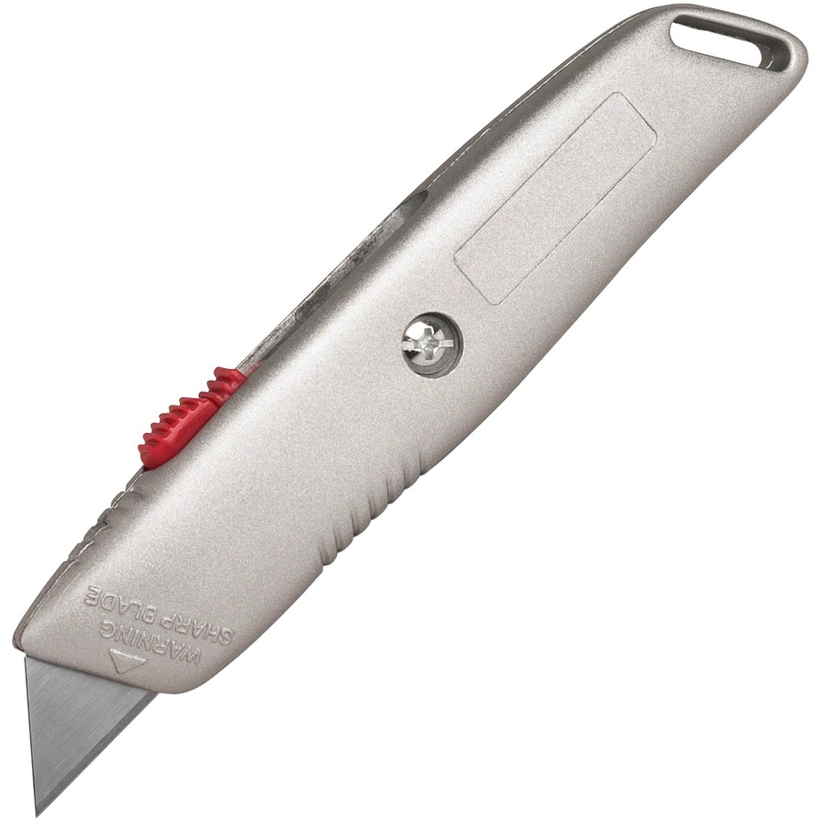 Sparco 3-position Retractable Blade Utility Knife - Stainless Steel Blade - 6" Cutting Length - Retractable, Heavy Duty Utility Blade - 1 Each