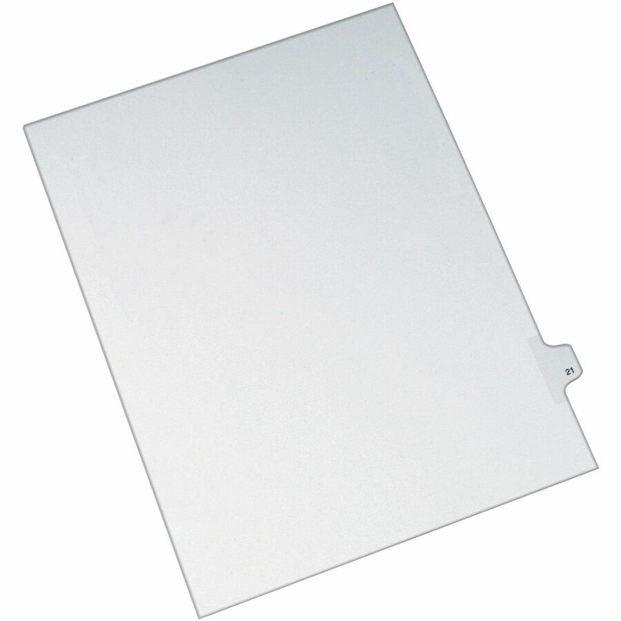 Avery® Alllstate Style Individual Legal Dividers - 25 x Divider(s) - Side Tab(s) - 21 - 1 Tab(s)/Set - 8.5" Divider Width x 11" Divider Length - Letter - 8.50" Width x 11" Length - Paper Divider - White Tab(s) - 1