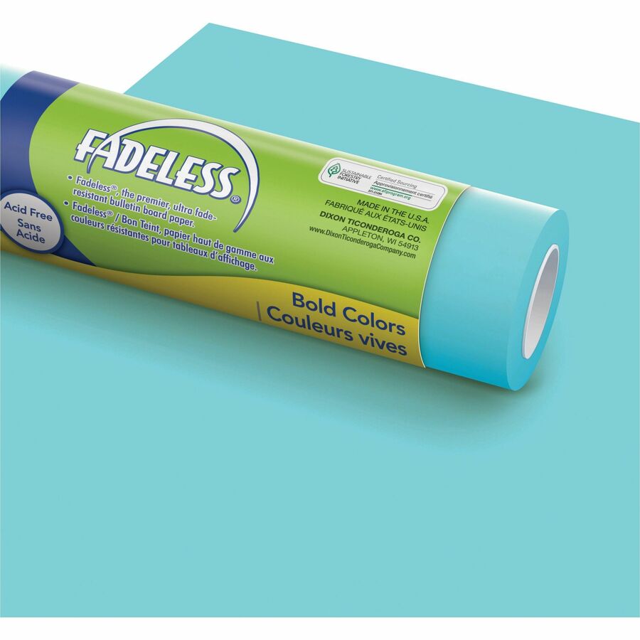 Fadeless Bulletin Board Art Paper - ClassRoom Project, Home Project, Office Project - 48"Width x 50 ftLength - 1 / Roll - Light Blue