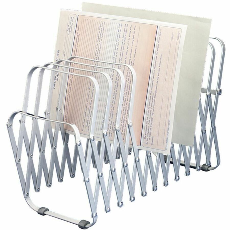 LEE Flexible Expandable Collator/Sorter/File - 24 - 7" Height x 11" Width x 10.5" Depth - Desktop - 22% Recycled - Silver - Aluminum - 1 Each