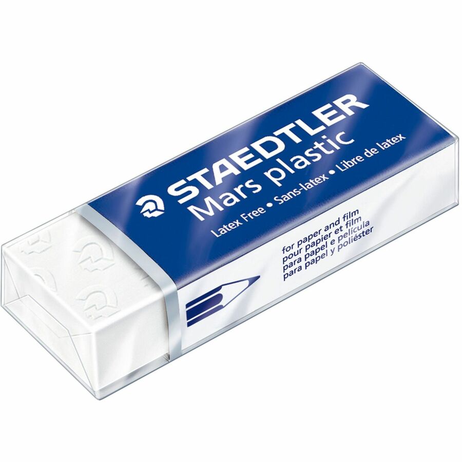 Staedtler Mars Plastic White Eraser - White - Plastic - 2.5" Width x 0.5" Height x 0.9" Depth x - 20 / Box - Latex-free, Non-smudge, Smear Resistant, Tear Resistant