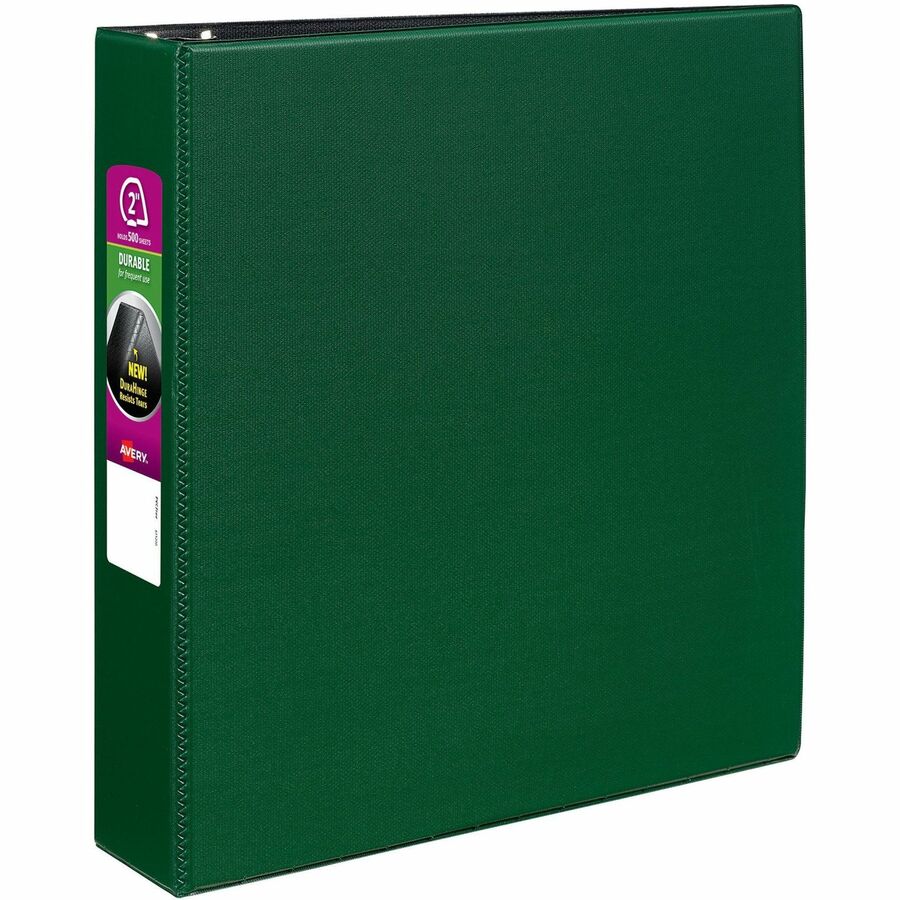 Avery® Durable Binder - DuraHinge - 2" Binder Capacity - Letter - 8 1/2" x 11" Sheet Size - 500 Sheet Capacity - 3 x Slant D-Ring Fastener(s) - 2 Internal Pocket(s) - Blue - Recycled - Gap-free Ring, Stacked Pocket, Exposed Rivet, Durable - 1 Each
