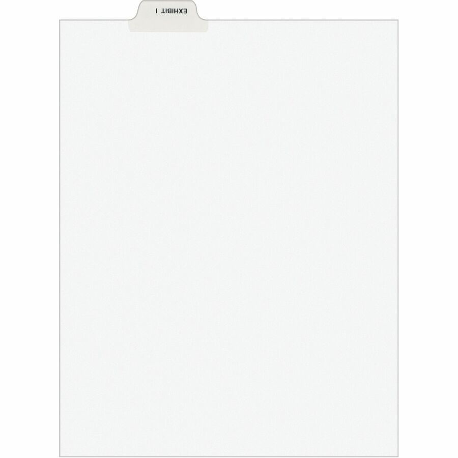 Avery® Individual Bottom Tab Legal Dividers - 25 x Divider(s) - Bottom Tab(s) - Exhibit I - 1 Tab(s)/Set - 8.5" Divider Width x 11" Divider Length - Letter - 8.50" Width x 11" Length - White Paper Divider - 1