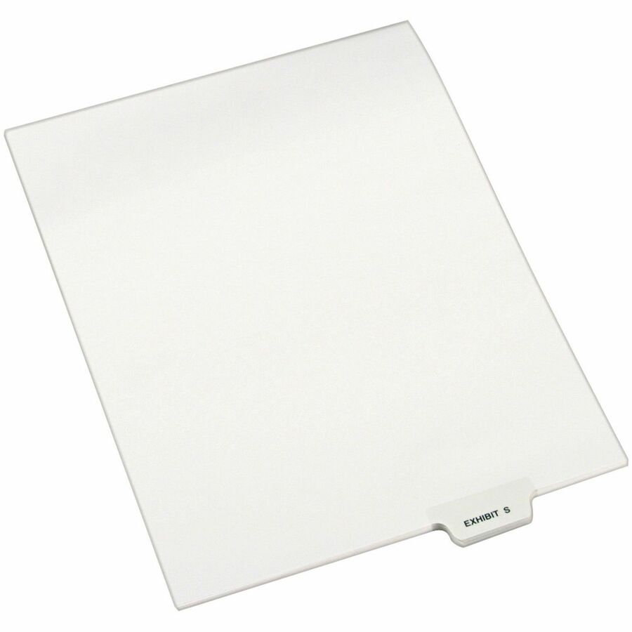 Avery® Individual Bottom Tab Legal Dividers - 25 x Divider(s) - Bottom Tab(s) - Exhibit S - 1 Tab(s)/Set - 8.5" Divider Width x 11" Divider Length - Letter - 8.50" Width x 11" Length - White Paper Divider - 1