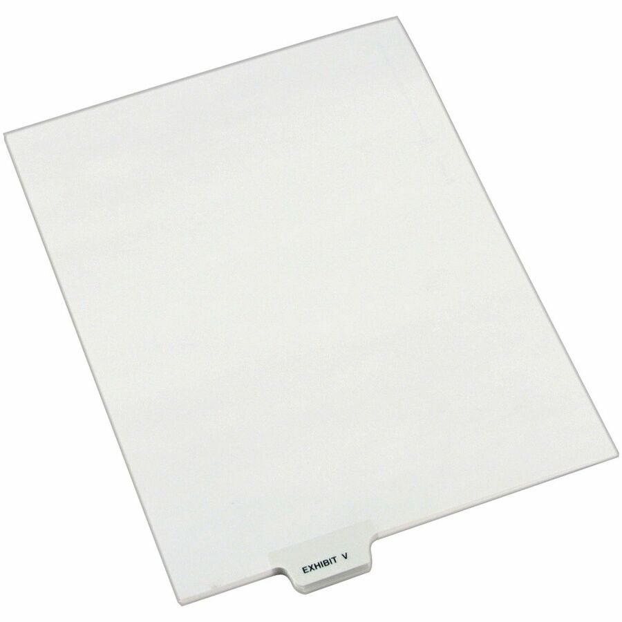 Avery® Individual Bottom Tab Legal Dividers - 25 x Divider(s) - Bottom Tab(s) - Exhibit V - 1 Tab(s)/Set - 8.5" Divider Width x 11" Divider Length - Letter - 8.50" Width x 11" Length - White Paper Divider - 1
