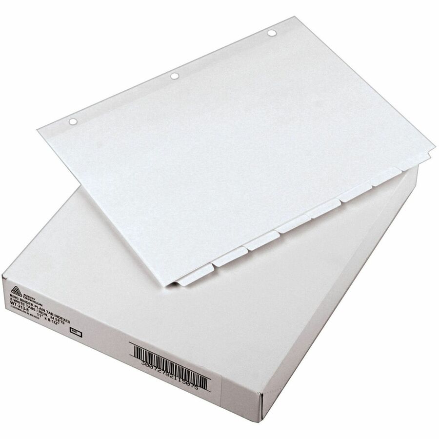 Avery® Plain Tab Write-On Dividers - 8 x Divider(s) - 8 Tab(s)/Set - 8.5" Divider Width x 11" Divider Length - Letter - 3 Hole Punched - White Tab(s) - 24 / Box
