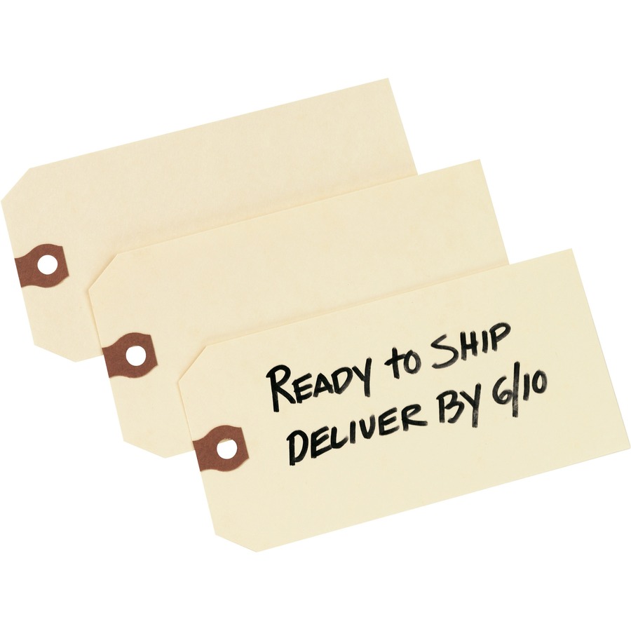 Avery® Unstrung Manila Shipping Tags - 5.20" Length x 2.62" Width - Rectangular - 1000 / Box - Card Stock - Manila