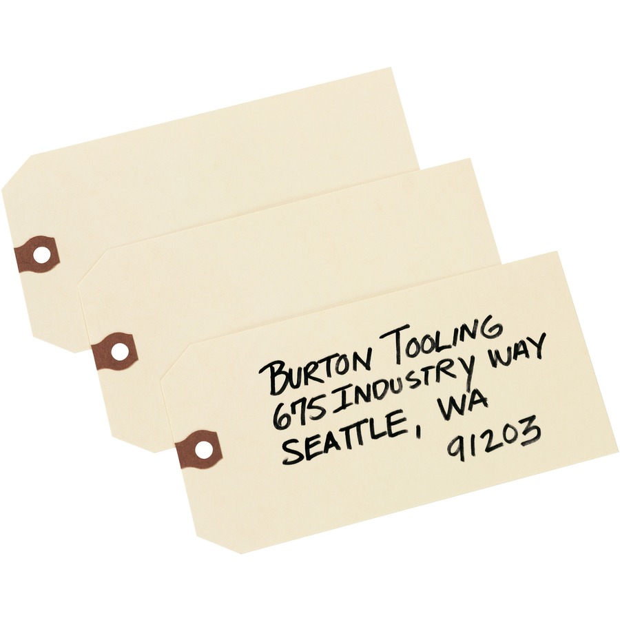 Avery® Unstrung Manila Shipping Tags - 6.20" Length x 3.13" Width - Rectangular - 1000 / Box - Card Stock - Manila
