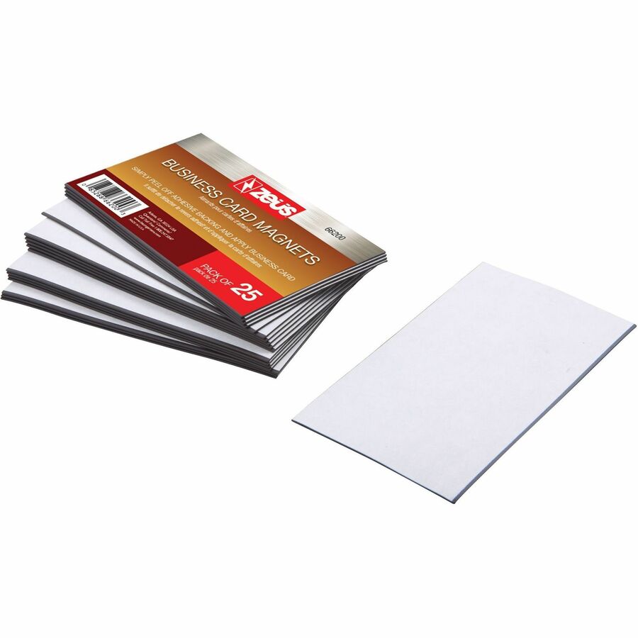 Zeus Magnetic Business Card - 3 1/2" x 2" - 25 / Pack