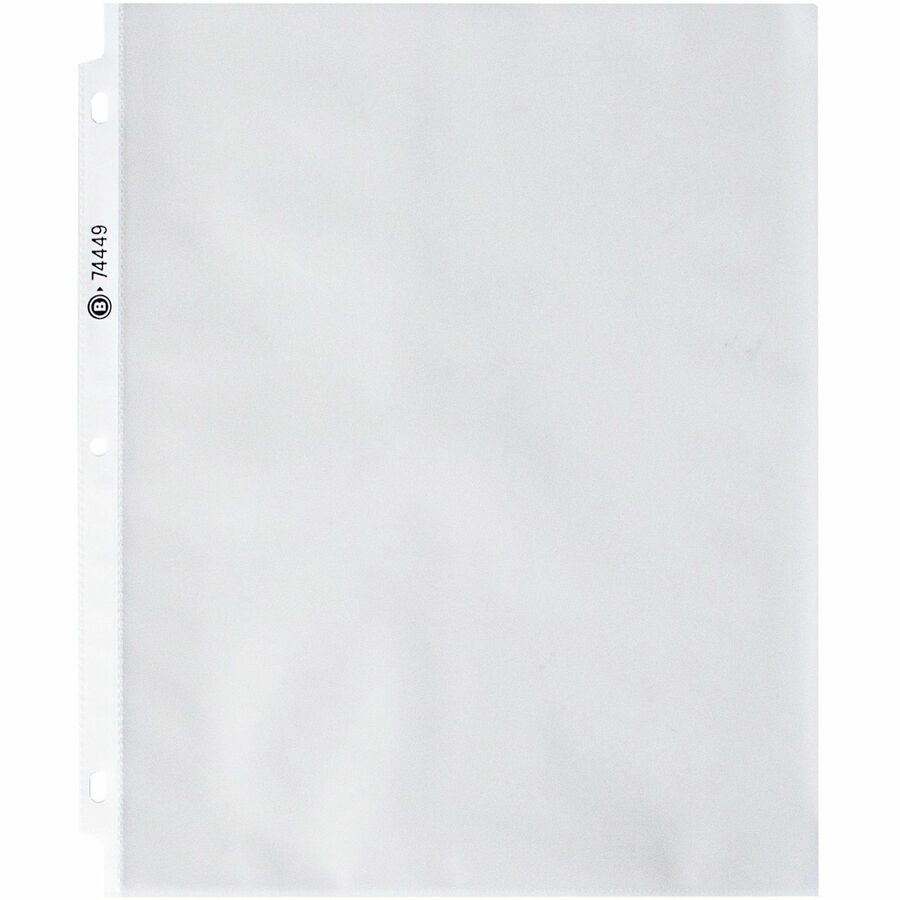 Business Source Nonglare Top-loading Sheet Protectors - 11" Height x 9" Width - 3.3 mil Thickness - For Letter 8 1/2" x 11" Sheet - Rectangular - Non-glare - Polypropylene - 50 / Box