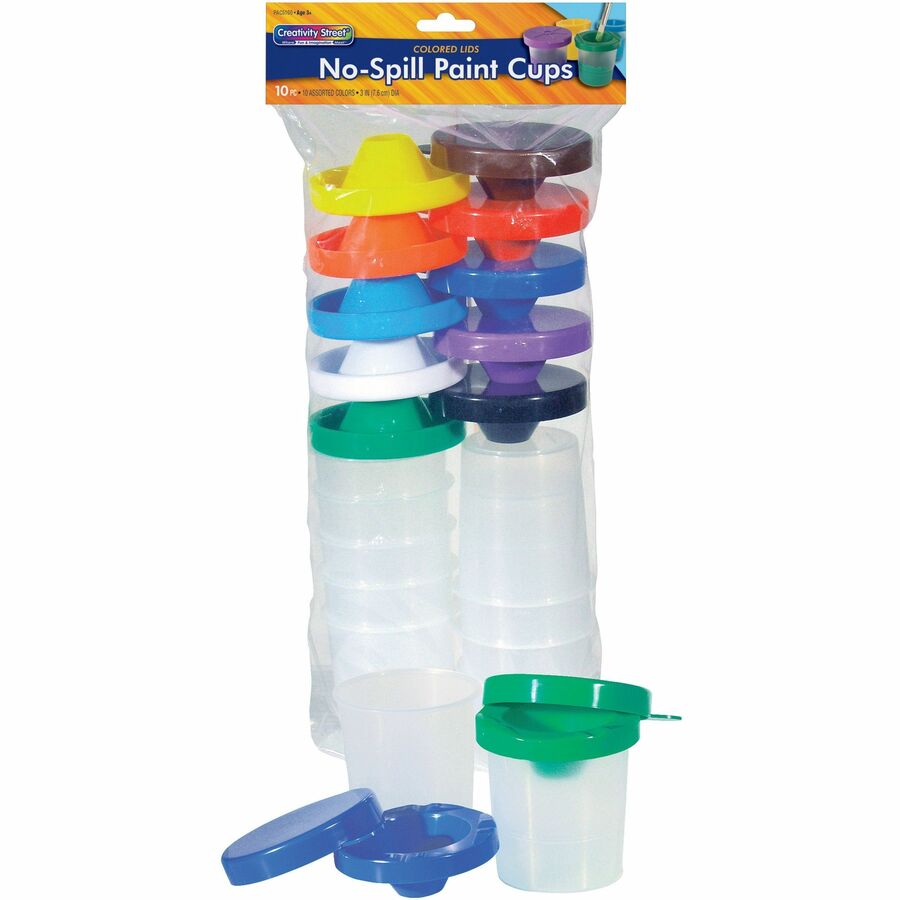 Creativity Street No-Spill Paint Cups Assortment - 1 / Set - Assorted