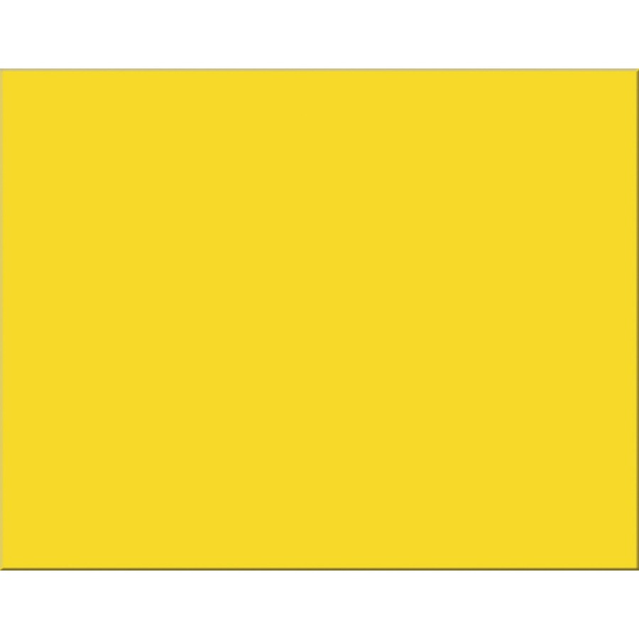 Pacon Railroad Board - Project, Art, Mat, Mounting, Block Printing, Painting, Marker, Stenciling, Poster - 28"Height x 22"Width x 1"Length - 25 / Carton - Yellow