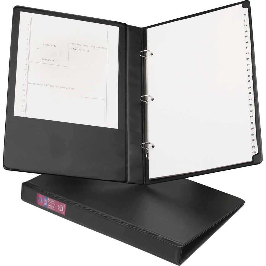 Avery® Legal Durable Binder - 1" Binder Capacity - Legal - 8 1/2" x 14" Sheet Size - 175 Sheet Capacity - 3 x Round Ring Fastener(s) - 2 Pocket(s) - Polypropylene - Recycled - Spine Label, Durable, Flexible, Sturdy, Rivet, Label Holder - 1 Each