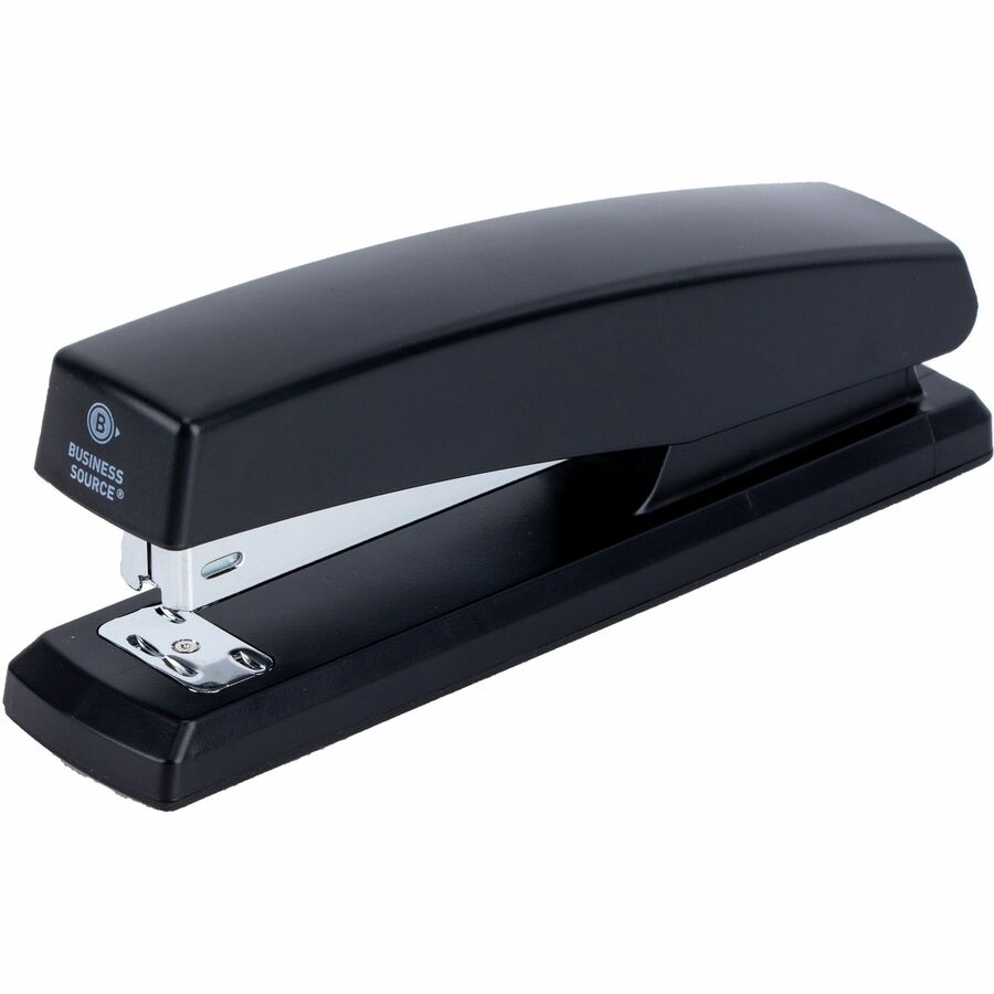 Business Source Full-Strip Desktop Stapler - 20 Sheets Capacity - 210 Staple Capacity - Full Strip - Black