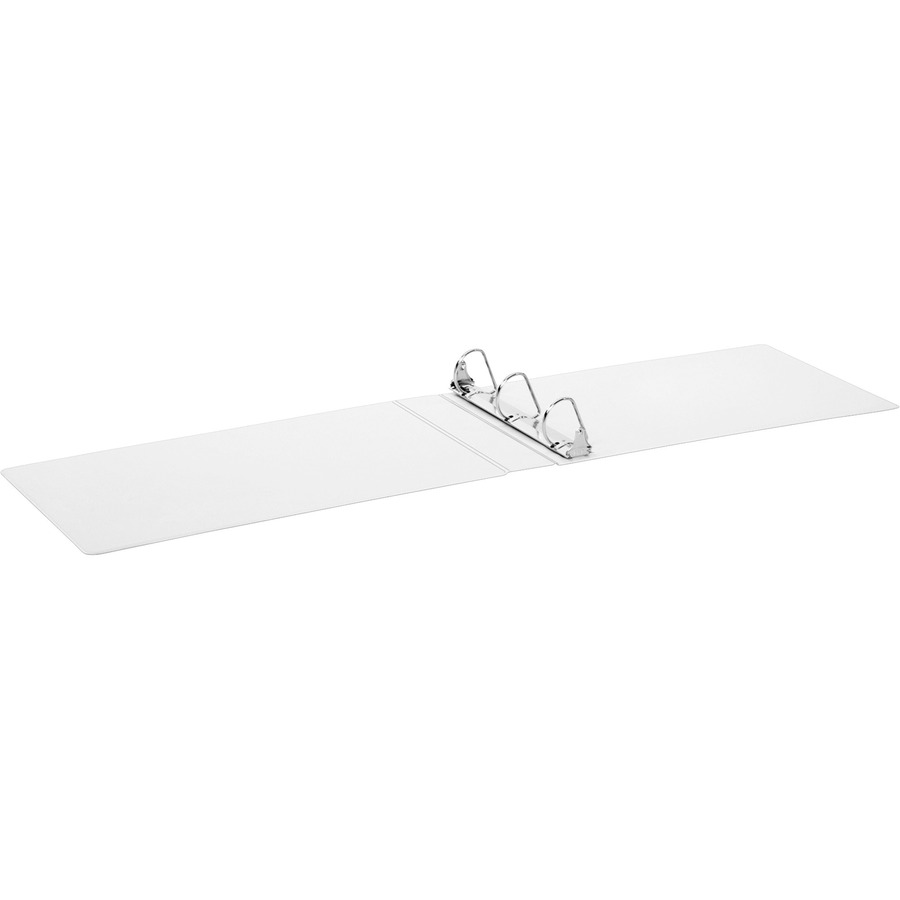 Cardinal ClearVue Overlay Tabloid D-Ring Binders - 2" Binder Capacity - Tabloid - 11" x 17" Sheet Size - 540 Sheet Capacity - 2 3/4" Spine Width - 3 x D-Ring Fastener(s) - Vinyl - White - 2.62 lb - Recycled - Clear Overlay, Non Locking Mechanism - 1 Each
