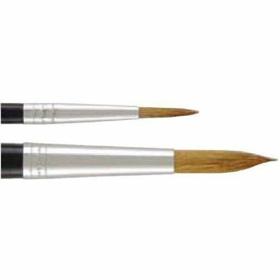 CLI Size 4 Water Color Pointed Brushes - 1 Brush(es) - No. 4 Hardwood - Aluminum Ferrule