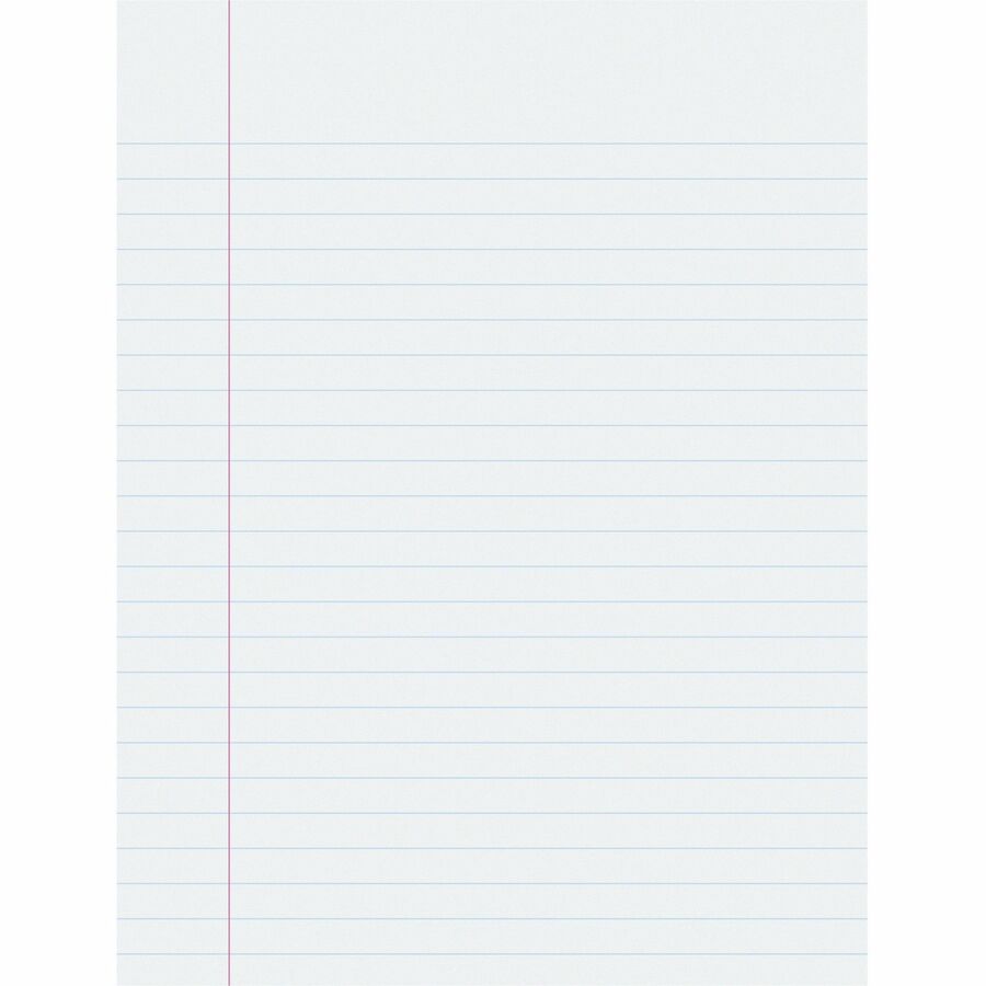 Pacon Composition Paper - Government - Letter - 500 Sheets - Ruled Red Margin - 16 lb Basis Weight - Government-Letter - 8 1/2" x 11" - White Paper - 500 / Ream