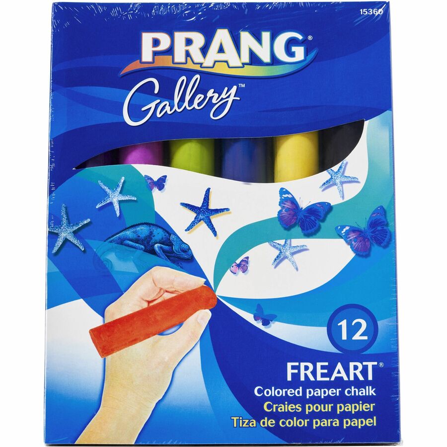 Prang Prang Freart Oversized Chalk - 4" Length - 1" Diameter - Assorted - 12 / Box