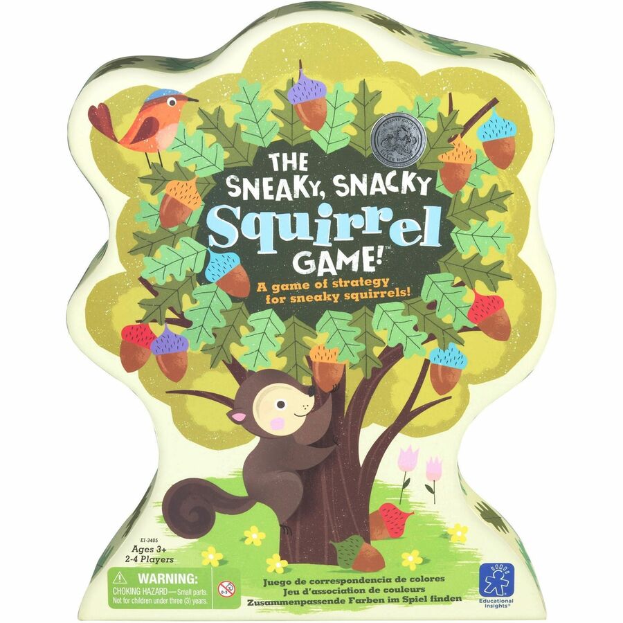 Educational Insights Sneaky Snacky Squirrel Game - Theme/Subject: Animal - Skill Learning: Eye-hand Coordination, Sorting, Matching, Strategic Thinking, Fine Motor, Handwriting - 3-5 Year