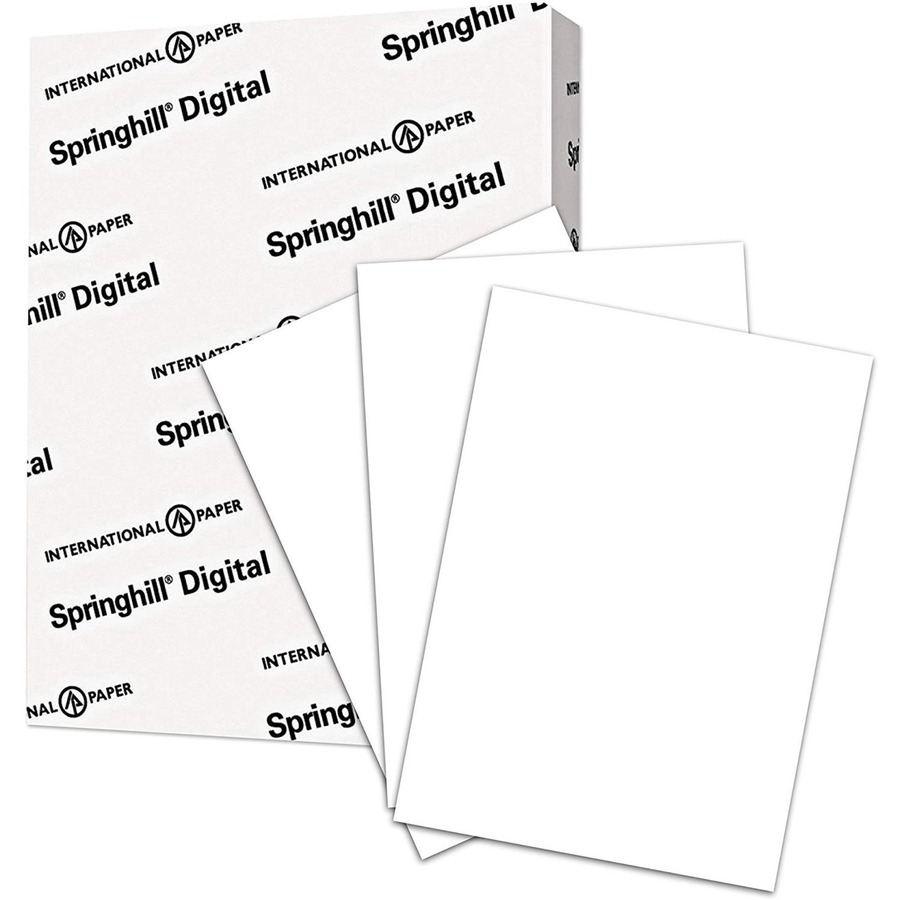 Springhill Multipurpose Cardstock - White - 92 Brightness - Letter - 8 1/2" x 11" - 110 lb Basis Weight - Smooth, Hard - 1 / Pack - Acid-free