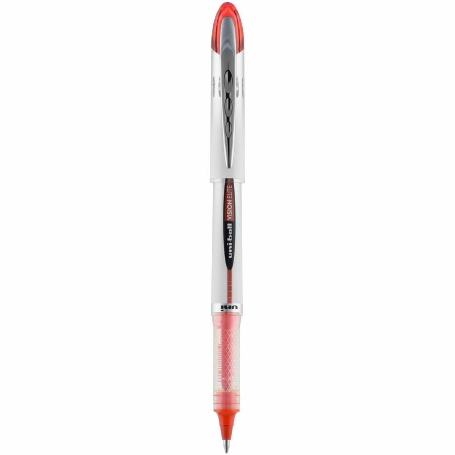 uniball™ Vision Elite Rollerball Pen - Bold Pen Point - 0.8 mm Pen Point Size - Refillable - Red Pigment-based Ink - 1 Each