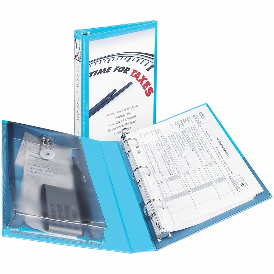 Avery® 1" Mini Durable View Binder - 1" Binder Capacity - Half-letter - 5 1/2" x 8 1/2" Sheet Size - 175 Sheet Capacity - Round Ring Fastener(s) - 2 Pocket(s) - Polypropylene - Recycled - Pocket, Durable, Water Resistant - 1 Each