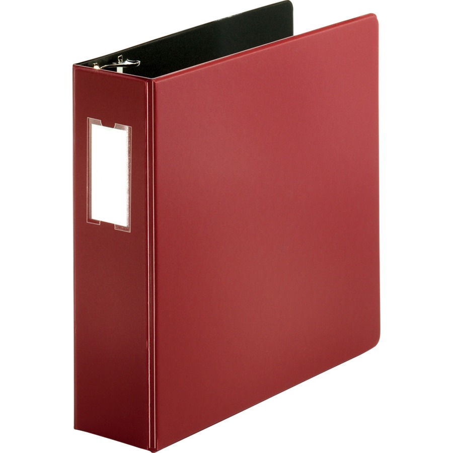 Business Source Slanted D-ring Binders - 3" Binder Capacity - 3 x D-Ring Fastener(s) - 2 Internal Pocket(s) - Chipboard, Polypropylene - Blue - PVC-free, Non-stick, Spine Label, Gap-free Ring, Non-glare, Heavy Duty, Open and Closed Triggers - 1 Each