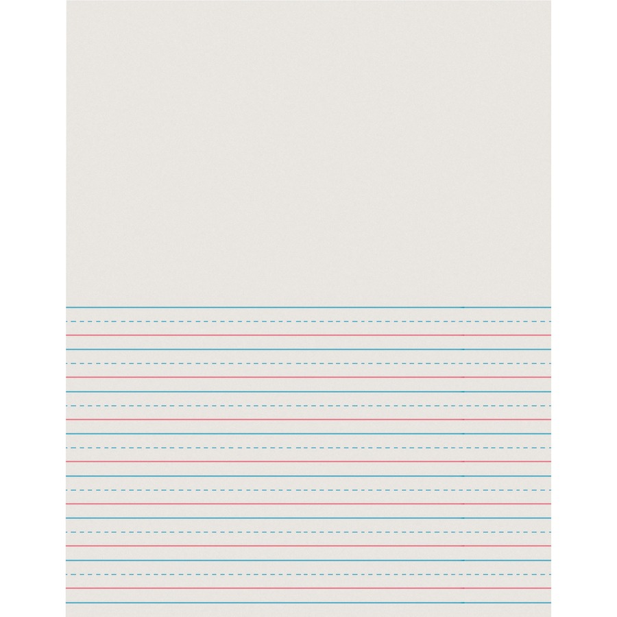 Pacon Newsprint Handwriting Paper - Letter - 8 1/2" x 11" - White Binder - 500 / Pack