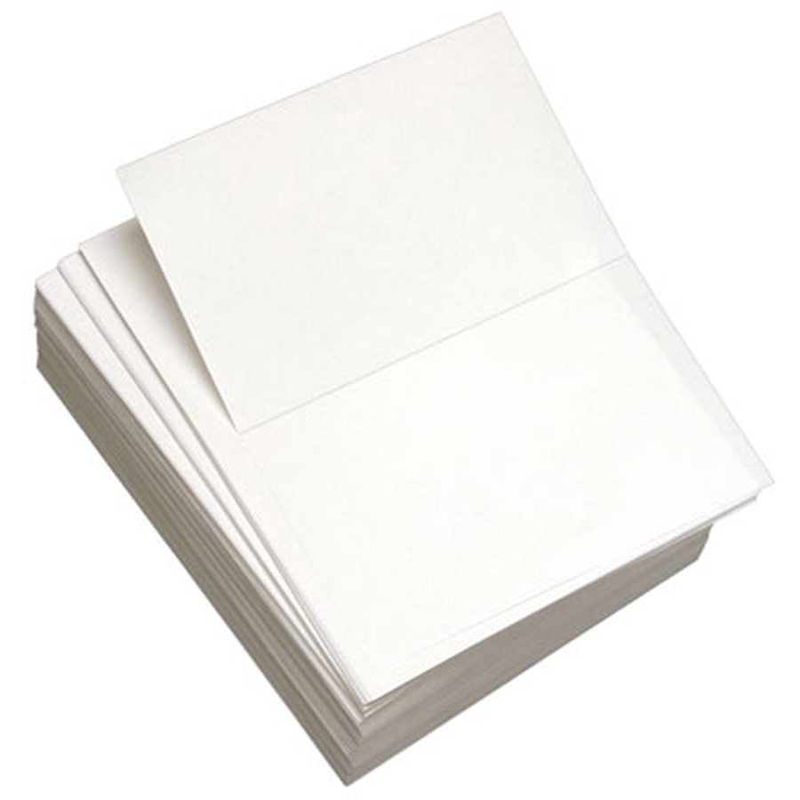 Lettermark Punched & Perforated Papers with Perforation at 5-1/2" - White - 92 Brightness - Letter - 8 1/2" x 11" - 20 lb Basis Weight - 75 g/m² Grammage - 2500 / Carton - 2500 (500 - SFI - ColorLok Technology, Micro Perforated, Acid-free, Elemental Chlorine-free