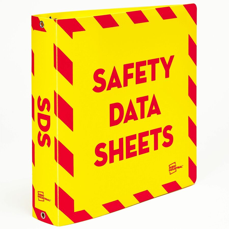 Avery® UltraDuty Ring Binder - Letter - 8 1/2" x 11" Sheet Size - 375 Sheet Capacity - 2 2/5" Spine Width - 3 x Slant Ring Fastener(s) - Polypropylene - Yellow - Durable, Flexible, Water Resistant, Abrasion Resistant, Chemical Resistant, Clasp Closure, Spine, Damage Resistant, Divider, Reinforced Hole - 1 Each