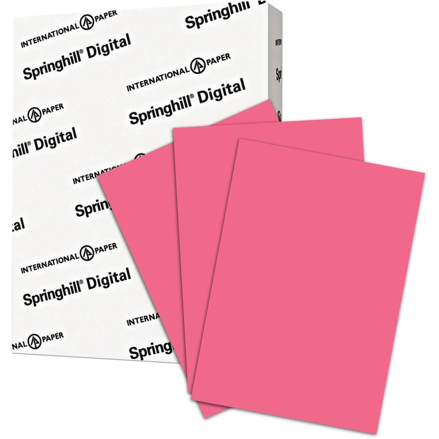 Springhill Multipurpose Cardstock - Cherry - 92 Brightness - Letter - 8 1/2" x 11" - 110 lb Basis Weight - Smooth - 250 / Pack