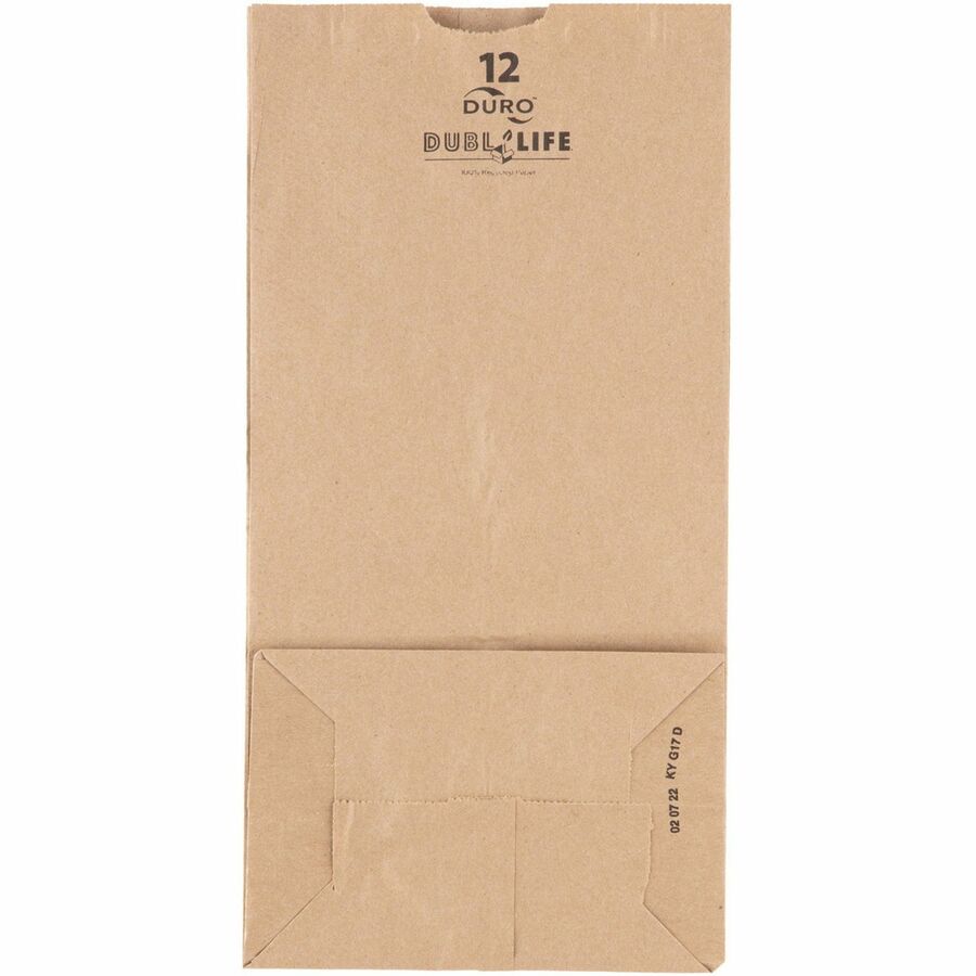 DURO Dubl Life SOS Bags - 4.50" Width x 7.06" Length - Brown - Kraft Paper - 1Carton - 500 Per Carton - Grocery, Food