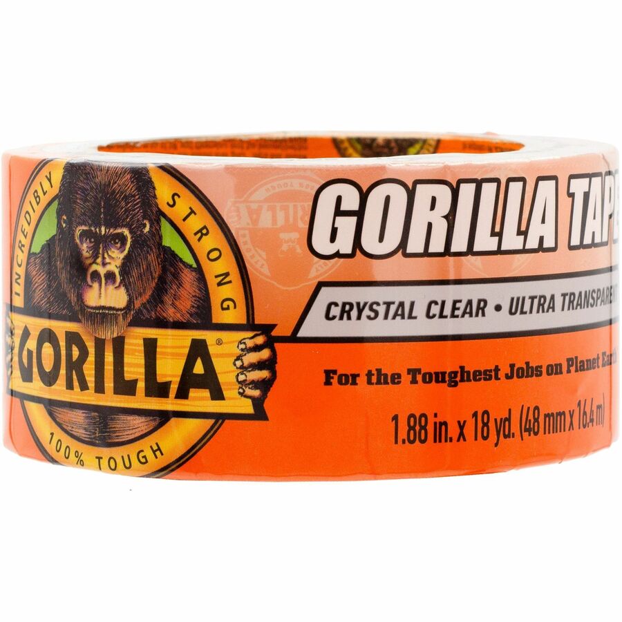 Gorilla Crystal Clear Tape - 18 yd Length x 1.88" Width - 1 Each - Clear
