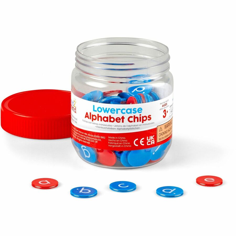 Learning Resources Hand2Mind Lowercase Alphabet Chips - Theme/Subject: Fun - Skill Learning: Lowercase Letters, Letter, Sorting - 3  - Rainbow