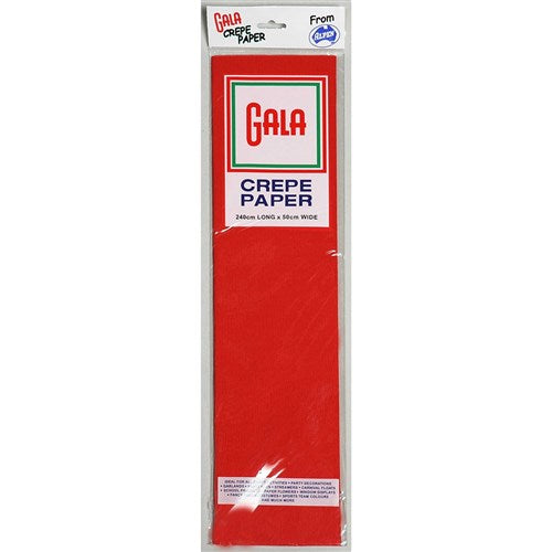 Alpen Gala Crepe Paper 240 x 50cm Scarlet Pack Of 12